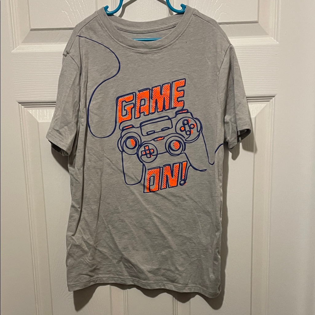 Cat & Jack Gray Tee With Game Controller Print